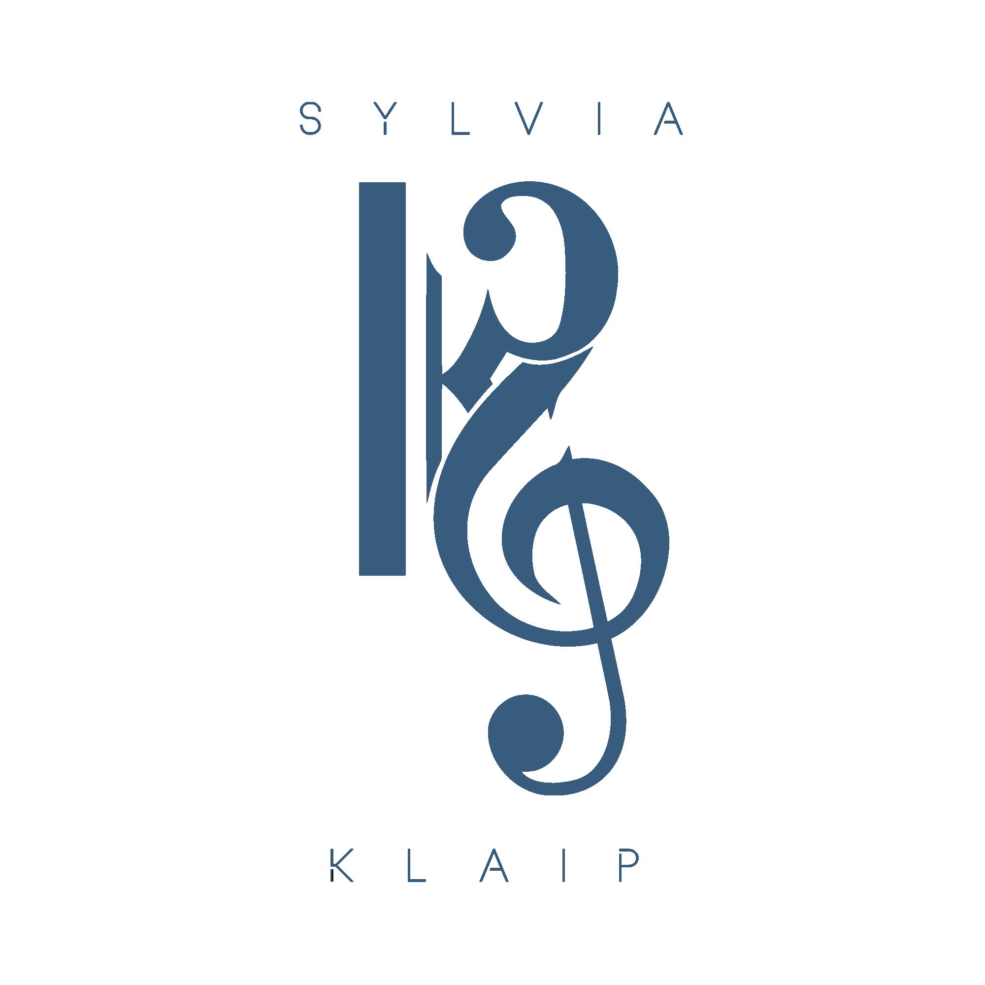 Logotipo Sylvia Klaip con letras Azul