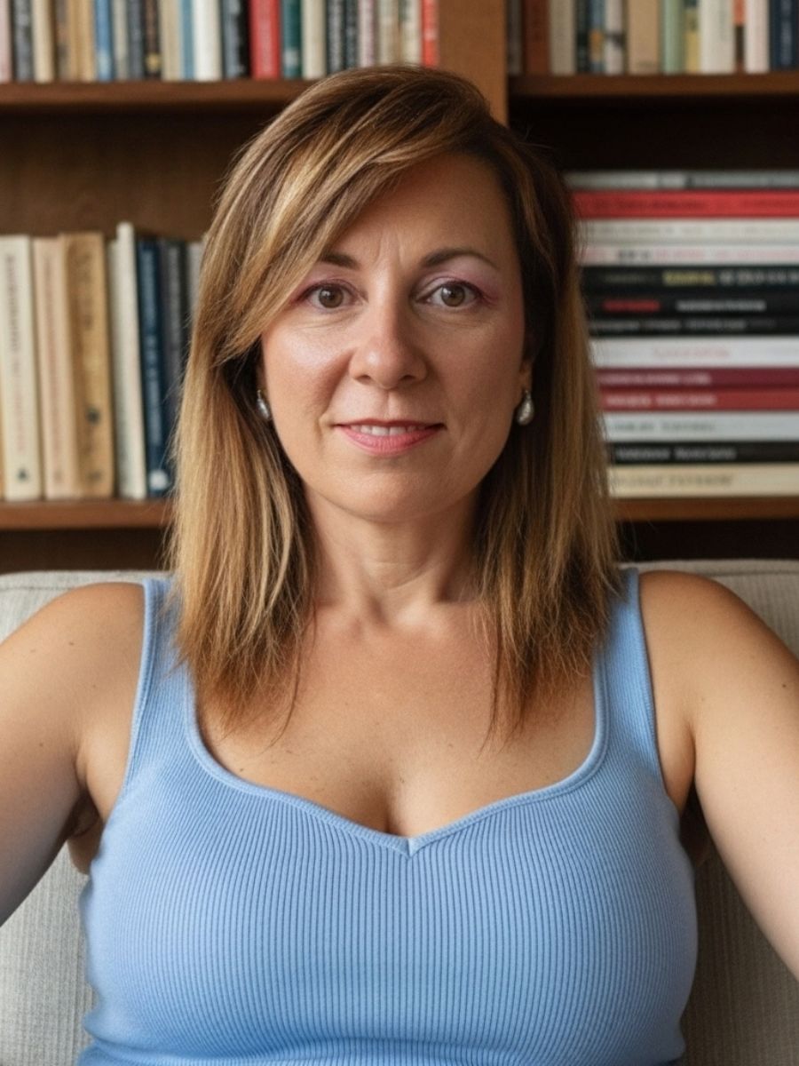 Foto Sylvia Klaip en biblioteca